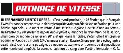 Ewen Fernandez bientôt opéré