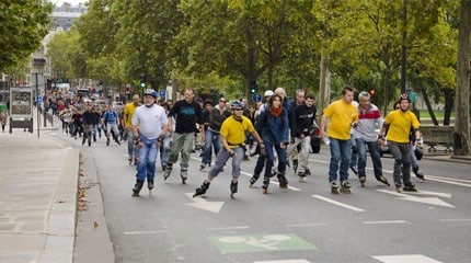 Les randonnées roller de la ville de Paris (75)