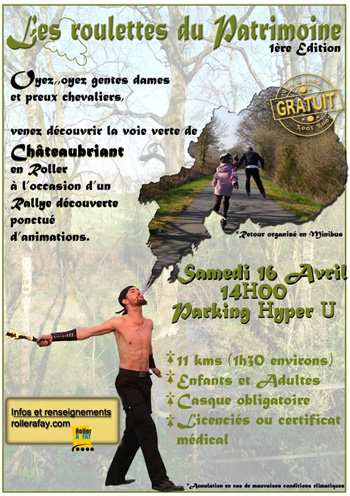 Randonnée roller les roulettes du patrimoine 2011 à Châteaubriant (44)