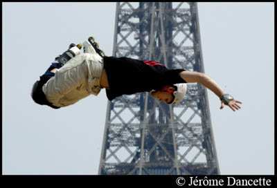 Initiation roller 2006 au 1er étage de la Tour Eiffel