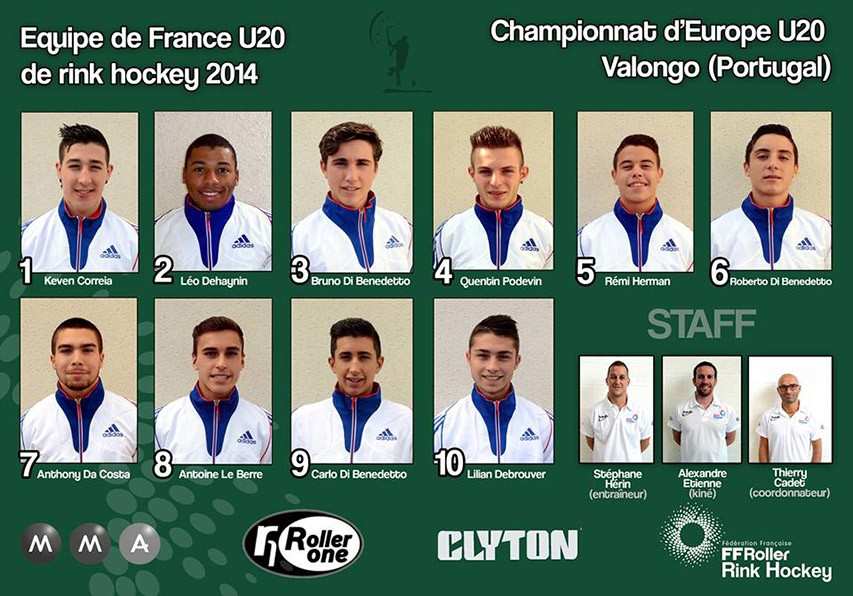 L’équipe de France U20 de rink-hockey pour l’Euro 2014 à Valongo (Portugal)