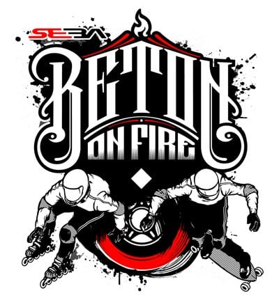 logo beton on fire