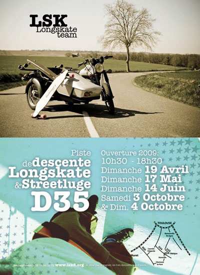 Descentes libres de longskate, streetluge et roller 2009 près de Toulouse (31)