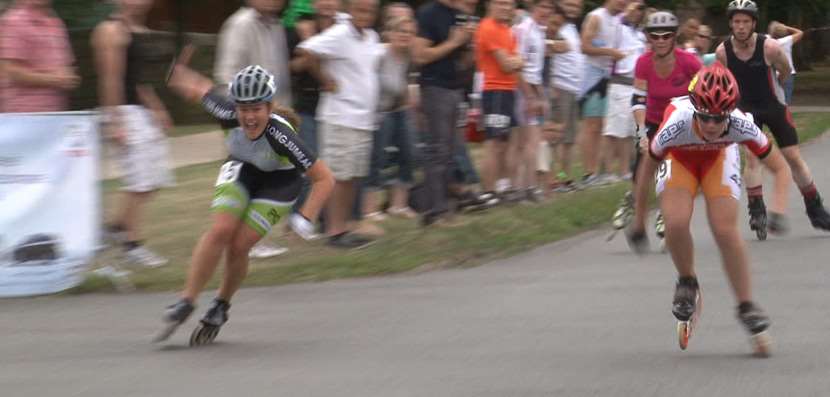 Duel entre Léa Réguer Petit et Jessica Gaudesaboos au Marathon de Compiègne