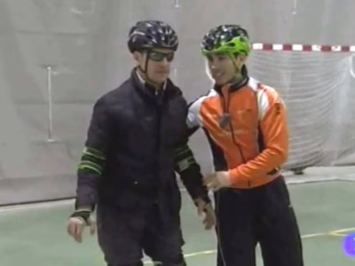 Un patineur non voyant se lance sur le P2P