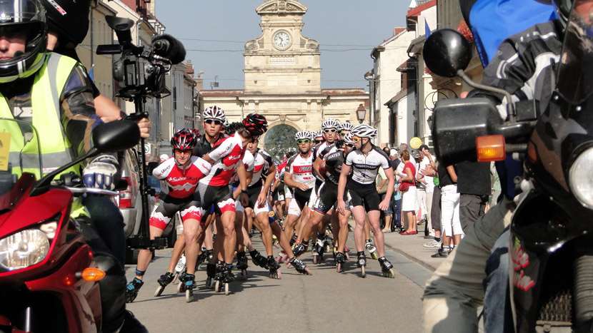 Départ de Pontarlier pour la Transroller 2012