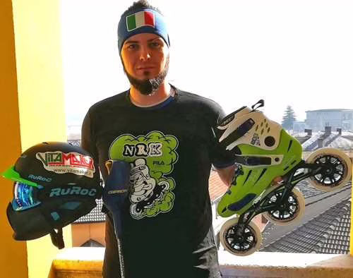 Massimiliano Losio, membre de l'équipe Fila Inline Alpine