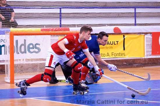 Match France - Suisse au championnat d'Europe de rink hockey 2016