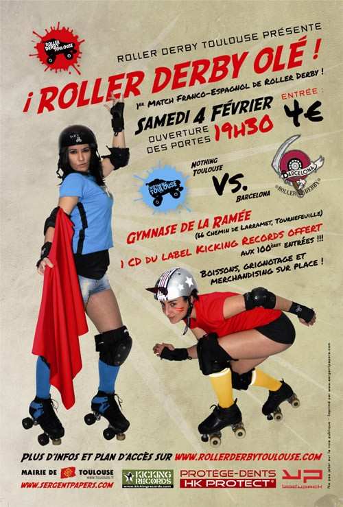 Rencontre de roller-derby franco-espagnole 2012 à Toulouse (31)