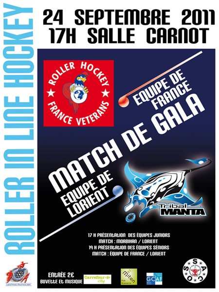 Match de gala de roller hockey 2011 : Lorient contre L&rsquo;Equipe de France (SACOS)