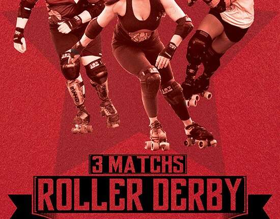 Trois matchs de roller derby 2018 à Calais (62)