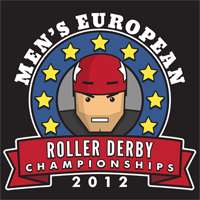 Logo officiel du championnat d'Europe de roller-derby