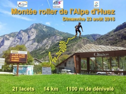 Montée de l’Alpes d’Huez 2015 en roller