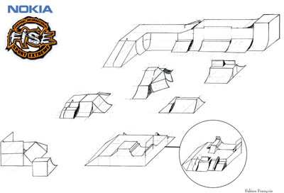 Plan du skatepark du Nokia FISE 2006