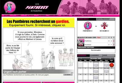Web : nouveau site des Panthères Roses