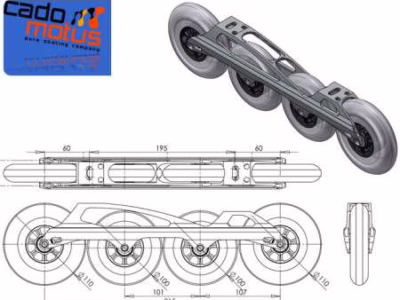 Cadomotus lance des platines roller course hybrides 100/110 mm
