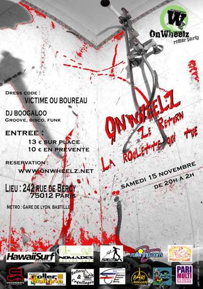 Soirée roller disco Onwheelz Victime ou Bourreau 2008 à Paris (75)