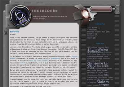 Page d'accueil de freeridebx