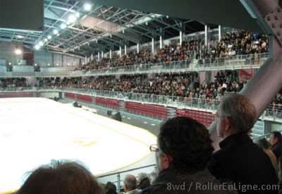Vue sur la patinoire à glace