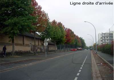 Ligne droite d'arrivée du championnat de France marathon roller 2008