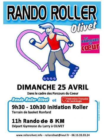 Parcours du Coeur 2010 en roller à Olivet (45)