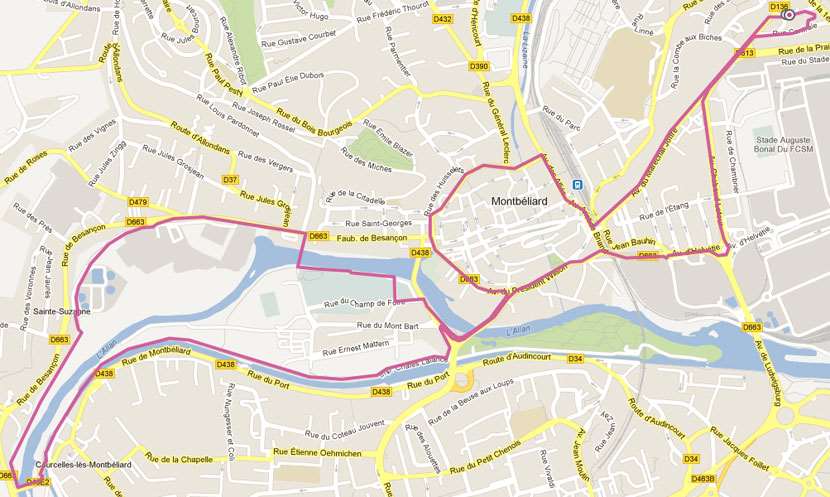 Le parcours de 10 km