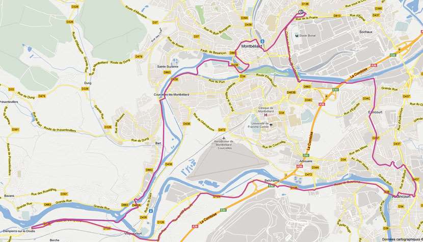 Le parcours de 24 km