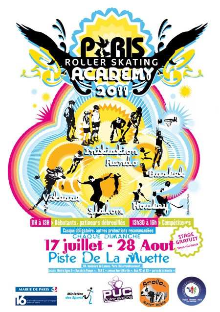 paris roller skating academy muette flyer 2011