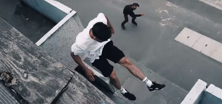 Quand le freeride rencontre le Parkour : Danny Aldridge et Daniel Ilabaca à Londres (Grande-Bretagne)