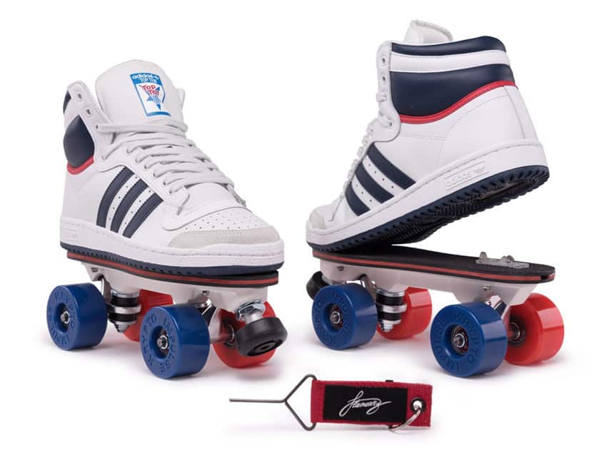 Patin Flaneurz avec une chaussure Adidas Top Ten