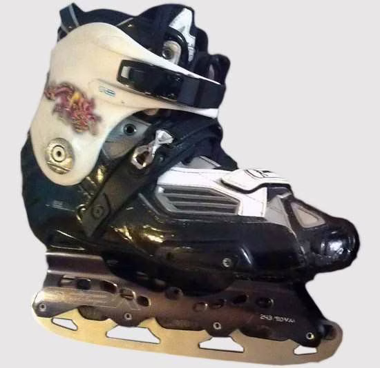 Un custom Seba High avec lame de patin à glace