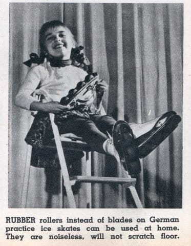 Les patins allemands Euba dans une publicité de juin 1959