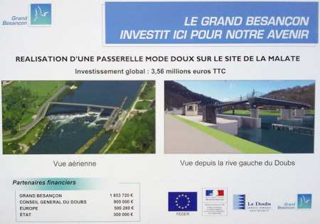 Bientôt une passerelle sur la véloroute de Besançon