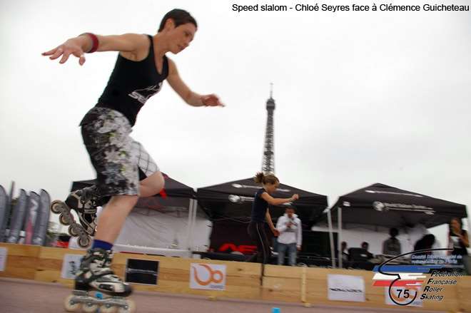 Chloé Seyres en slalom vitesse
