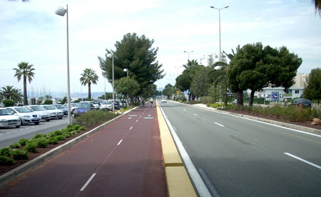 Piste cyclable Nice Cagnes sur Mer