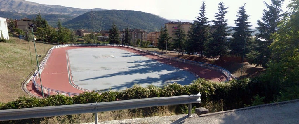 La piste de l'Aquila en Italie