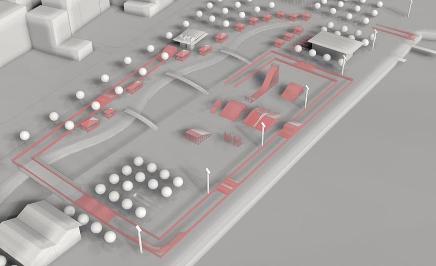 Plan du skatepark