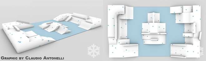 Le plan du skatepark du Winterclash 2010