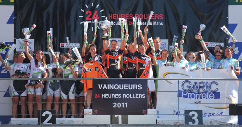 Podium féminin des 24 Heures du Mans 2011