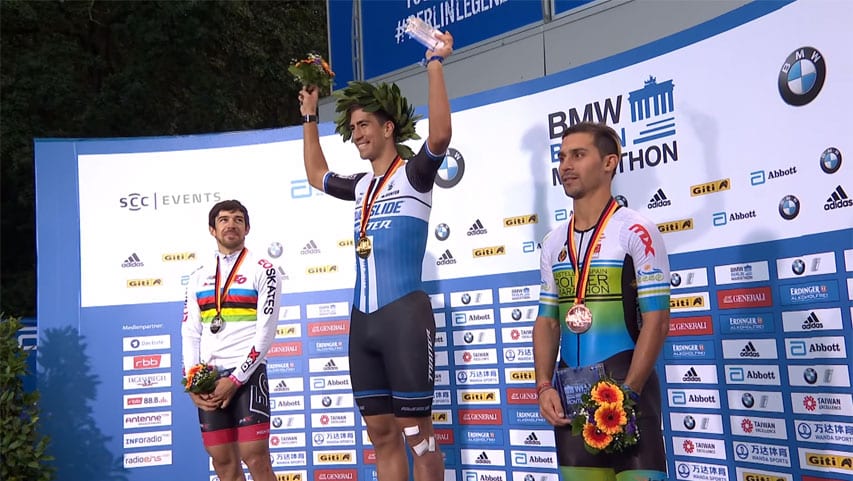Podium du marathon roller de Berlin 2019 Podium du marathon roller de Berlin 2019