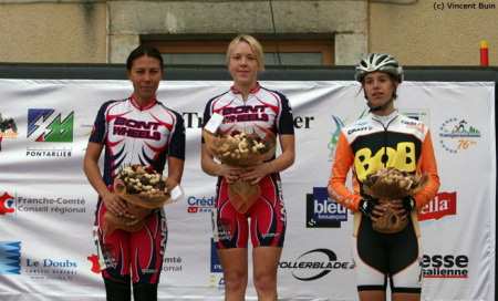 Le podium des seniors femmes lors de la TransRoller 2008