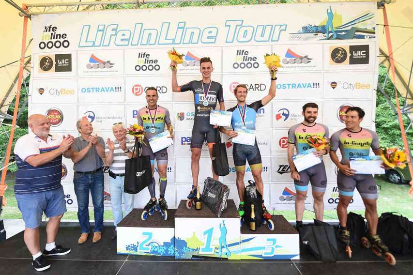 Podium masculin de la World Inline Cup d'Ostrava 2018