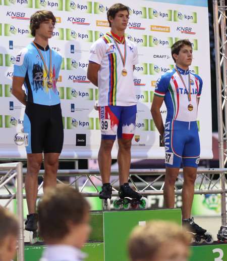 Podium des juniors hommes au championnat d'Europe 2011
