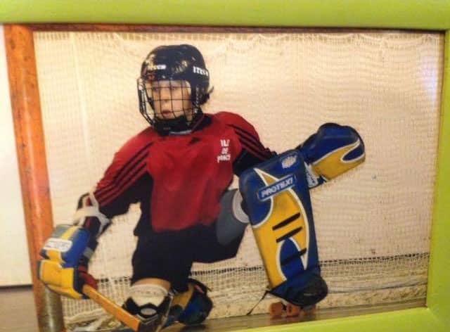 Kevin Correia Keven Correia dans ses cages, enfant