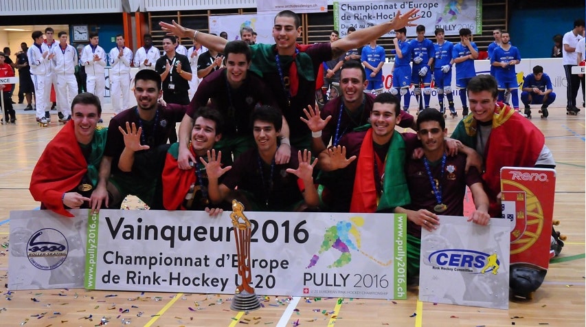 Le Portugal, champion d'Europe U20 de rink hockey 2016
