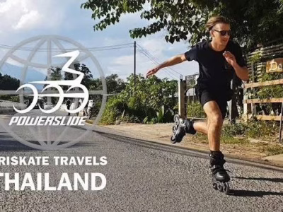 Jelle Briggeman en voyage en Thaïlande sur ses Powerslide Next 110