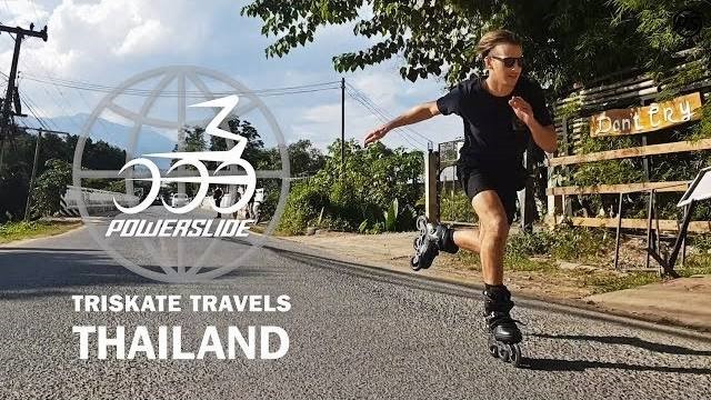 Jelle Briggeman en voyage en Thaïlande sur ses Powerslide Next 110