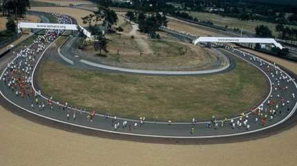 Vue aérienne du circuit du Mans