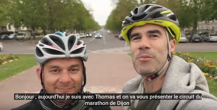 Visite du circuit du marathon roller de Dijon avec Pascal Briand et Thomas Dauvergne