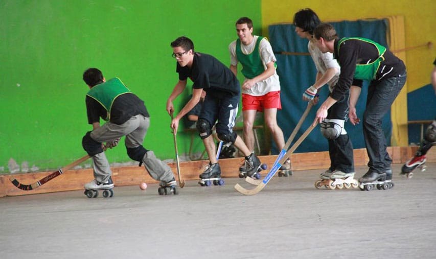 Entrainement au rink hockey